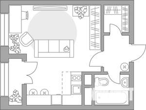Студия квартира, вторичка, 33м2, 5/25 этаж