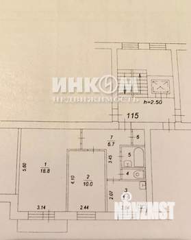 2-к квартира, вторичка, 45м2, 6/9 этаж