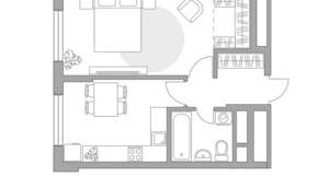 1-к квартира, вторичка, 36м2, 8/17 этаж