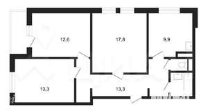 3-к квартира, вторичка, 70м2, 16/18 этаж