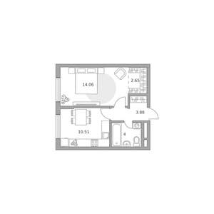 1-к квартира, вторичка, 35м2, 13/17 этаж