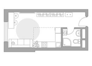Студия квартира, вторичка, 23м2, 14/17 этаж