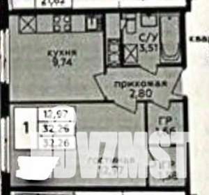 1-к квартира, вторичка, 32м2, 17/22 этаж
