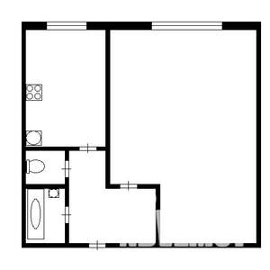 1-к квартира, вторичка, 36м2, 4/4 этаж