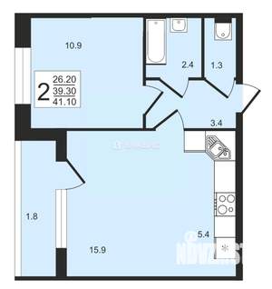 1-к квартира, вторичка, 39м2, 14/23 этаж