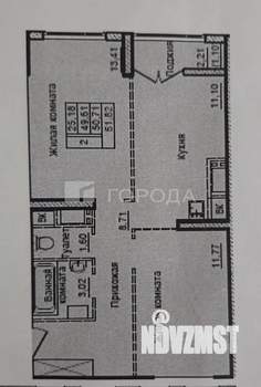 2-к квартира, вторичка, 52м2, 8/25 этаж