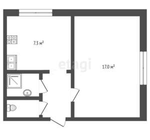 1-к квартира, вторичка, 33м2, 4/9 этаж