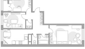 3-к квартира, вторичка, 70м2, 2/25 этаж