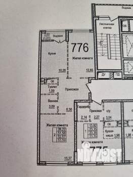 2-к квартира, вторичка, 54м2, 7/25 этаж