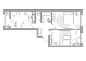 2-к квартира, вторичка, 53м2, 10/17 этаж