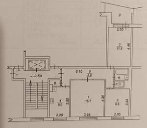 3-к квартира, вторичка, 62м2, 7/9 этаж