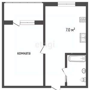 1-к квартира, вторичка, 32м2, 8/10 этаж