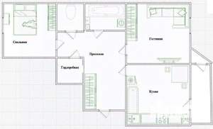 2-к квартира, вторичка, 60м2, 2/19 этаж