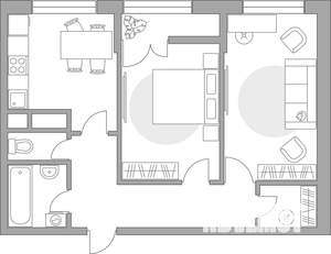 2-к квартира, вторичка, 56м2, 9/9 этаж