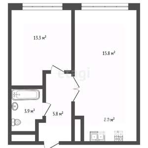 2-к квартира, вторичка, 47м2, 14/15 этаж
