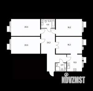 4-к квартира, вторичка, 120м2, 9/15 этаж