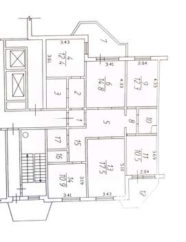5-к квартира, вторичка, 116м2, 6/17 этаж