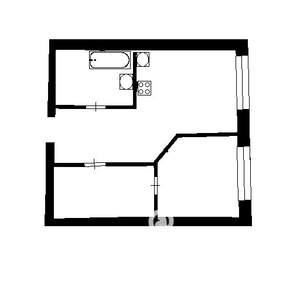 1-к квартира, вторичка, 43м2, 4/9 этаж