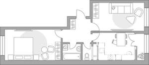 2-к квартира, строящийся дом, 55м2, 16/25 этаж