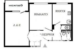 2-к квартира, вторичка, 55м2, 7/14 этаж