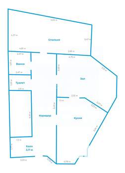 2-к квартира, вторичка, 77м2, 1/4 этаж