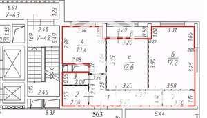 2-к квартира, вторичка, 59м2, 9/25 этаж