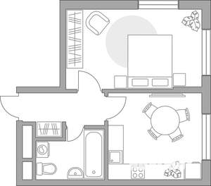 1-к квартира, вторичка, 33м2, 8/17 этаж