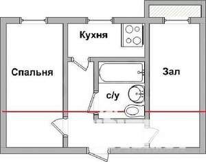 2-к квартира, вторичка, 45м2, 3/5 этаж