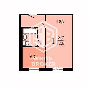 1-к квартира, вторичка, 30м2, 4/5 этаж