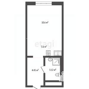 Студия квартира, вторичка, 24м2, 14/24 этаж