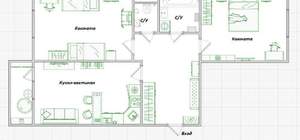 2-к квартира, вторичка, 69м2, 14/17 этаж