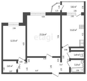 2-к квартира, вторичка, 68м2, 17/18 этаж