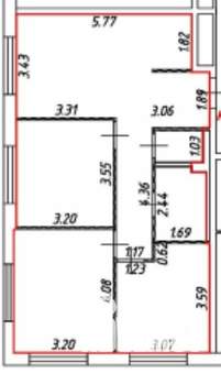 3-к квартира, вторичка, 67м2, 4/15 этаж