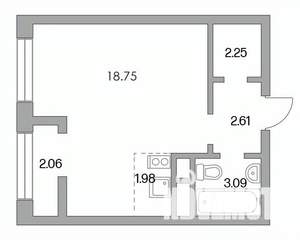 1-к квартира, вторичка, 28м2, 12/12 этаж
