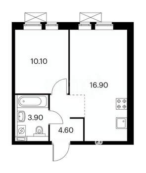 1-к квартира, вторичка, 36м2, 15/15 этаж