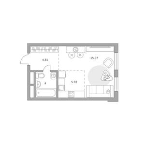 Студия квартира, вторичка, 29м2, 2/17 этаж