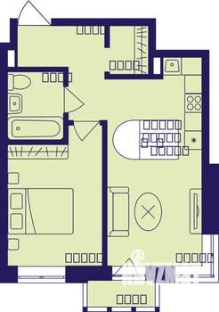 2-к квартира, вторичка, 37м2, 16/23 этаж