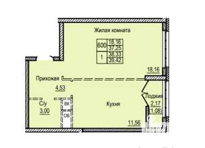 1-к квартира, вторичка, 37м2, 22/25 этаж