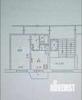 1-к квартира, вторичка, 33м2, 9/9 этаж