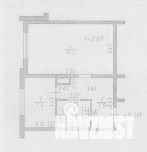 1-к квартира, вторичка, 38м2, 1/17 этаж
