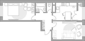 2-к квартира, вторичка, 60м2, 16/25 этаж