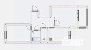 2-к квартира, вторичка, 57м2, 15/28 этаж