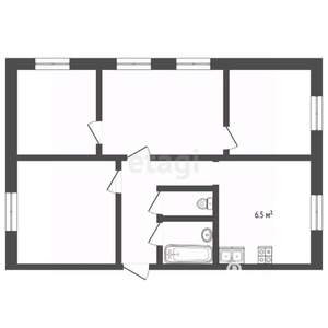 4-к квартира, вторичка, 59м2, 1/5 этаж