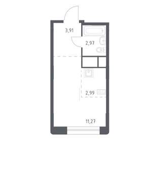 Студия квартира, вторичка, 21м2, 7/22 этаж