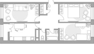3-к квартира, строящийся дом, 73м2, 3/25 этаж
