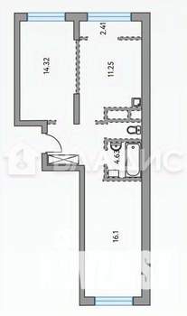 2-к квартира, вторичка, 53м2, 17/24 этаж