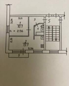 1-к квартира, вторичка, 31м2, 2/5 этаж