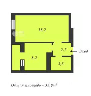 1-к квартира, вторичка, 34м2, 14/22 этаж