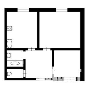 2-к квартира, вторичка, 47м2, 2/5 этаж