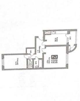 2-к квартира, вторичка, 56м2, 7/19 этаж